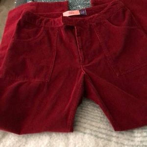Gap red corduroy flare pants size 12